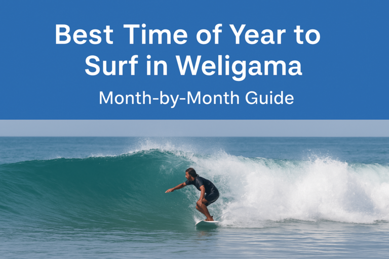 Best time to surf in Weligama Weligama surf season Sri Lanka surf forecast best surf months Weligama monsoon season Sri Lanka surfing surfing weather Weligama surf lessons Weligama